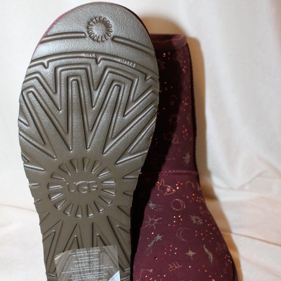 NIB CLASSIC SHORT WOMEN'S UGG ZODIAC SUEDE SHEARLING BOOTS - Picture 7 of 8